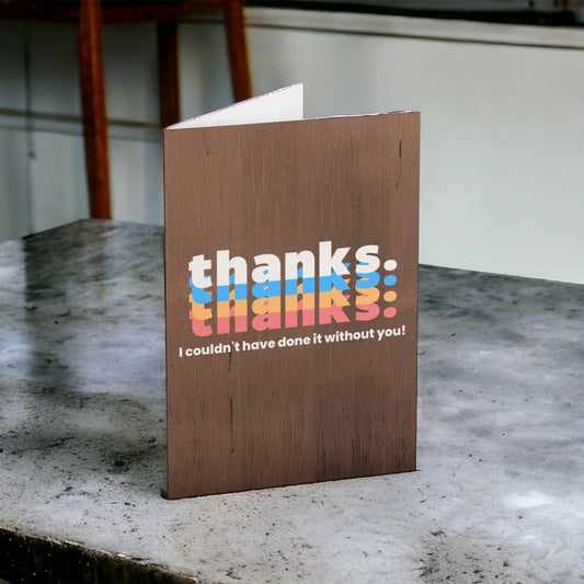 Thank You Card Retro Design Greeting Card For All Occasions