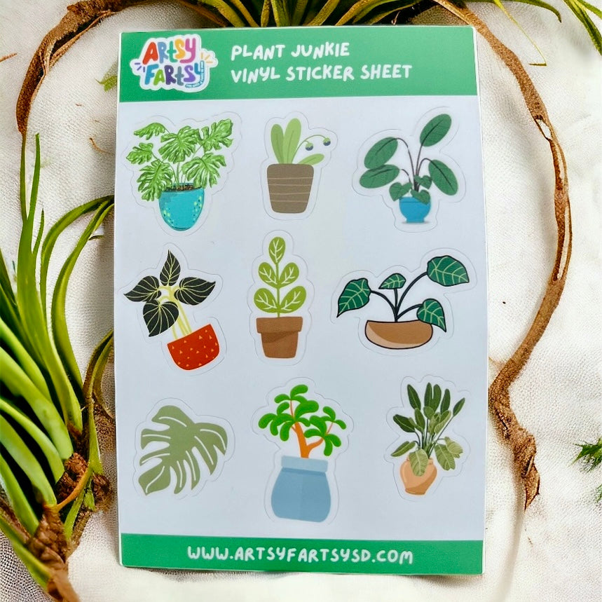 Plant Junkie Vinyl Sticker Sheet