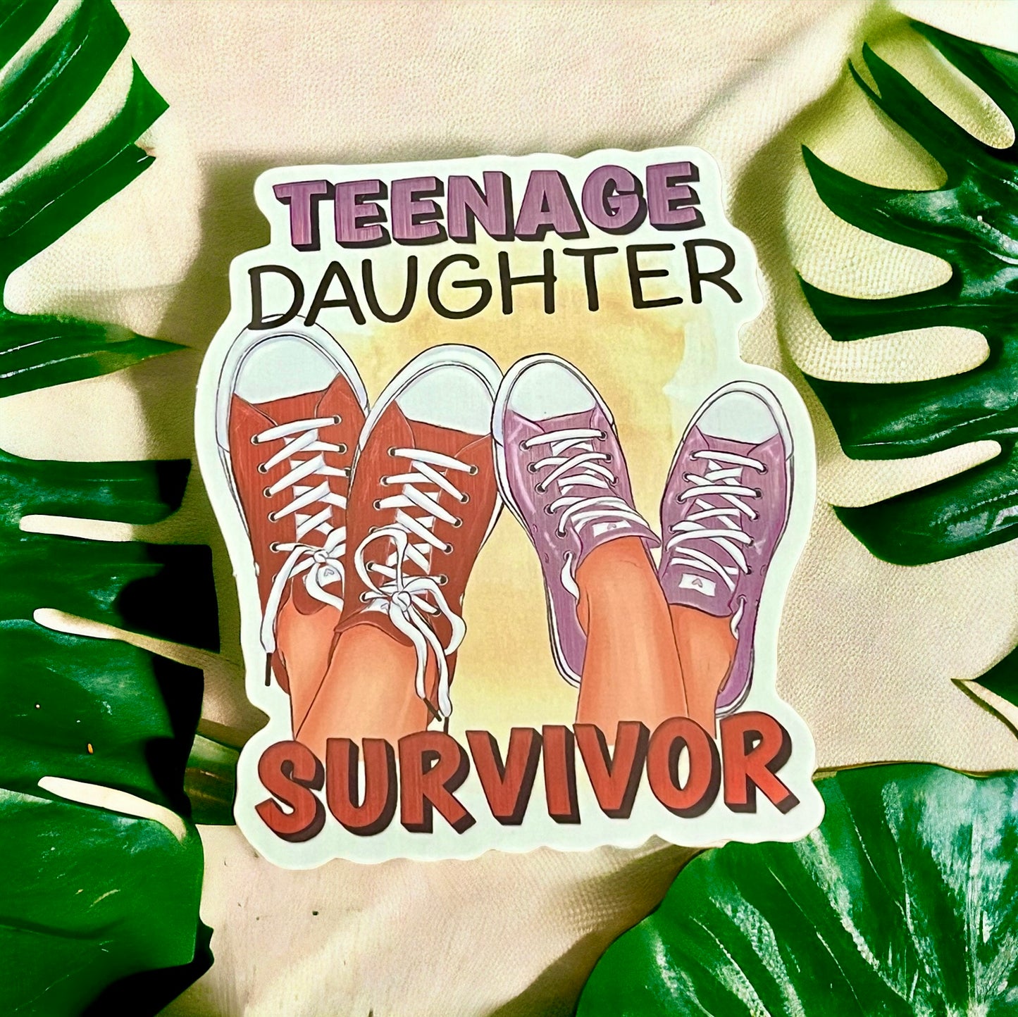 Teenage Daughter Survivor Sticker