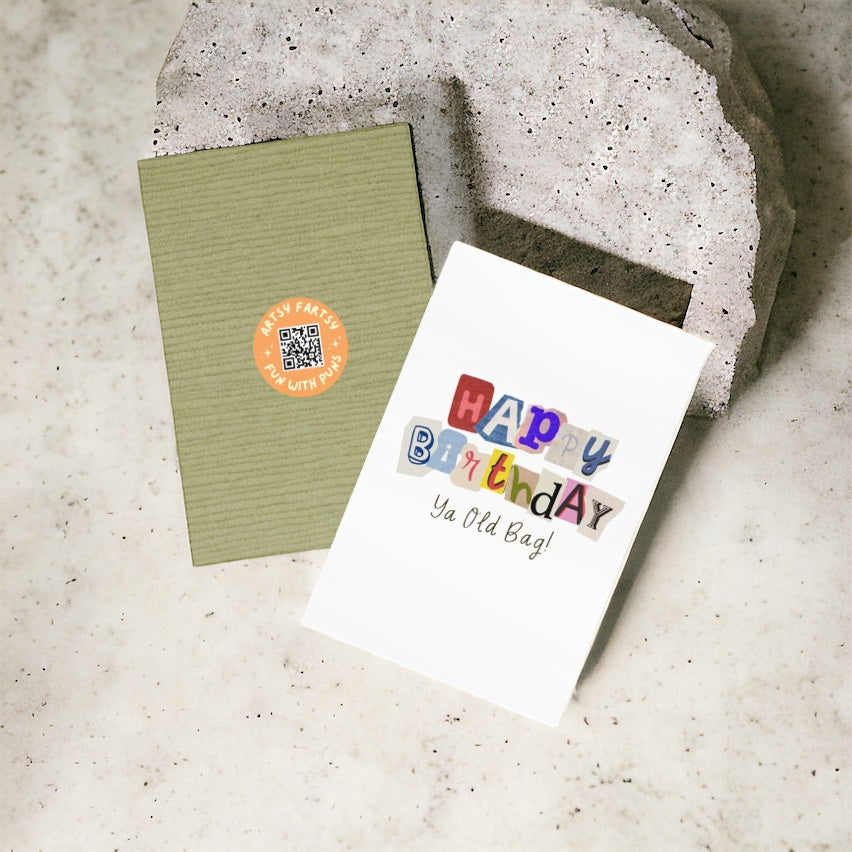 Happy Birthday Ya Old Bag - Birthday Card