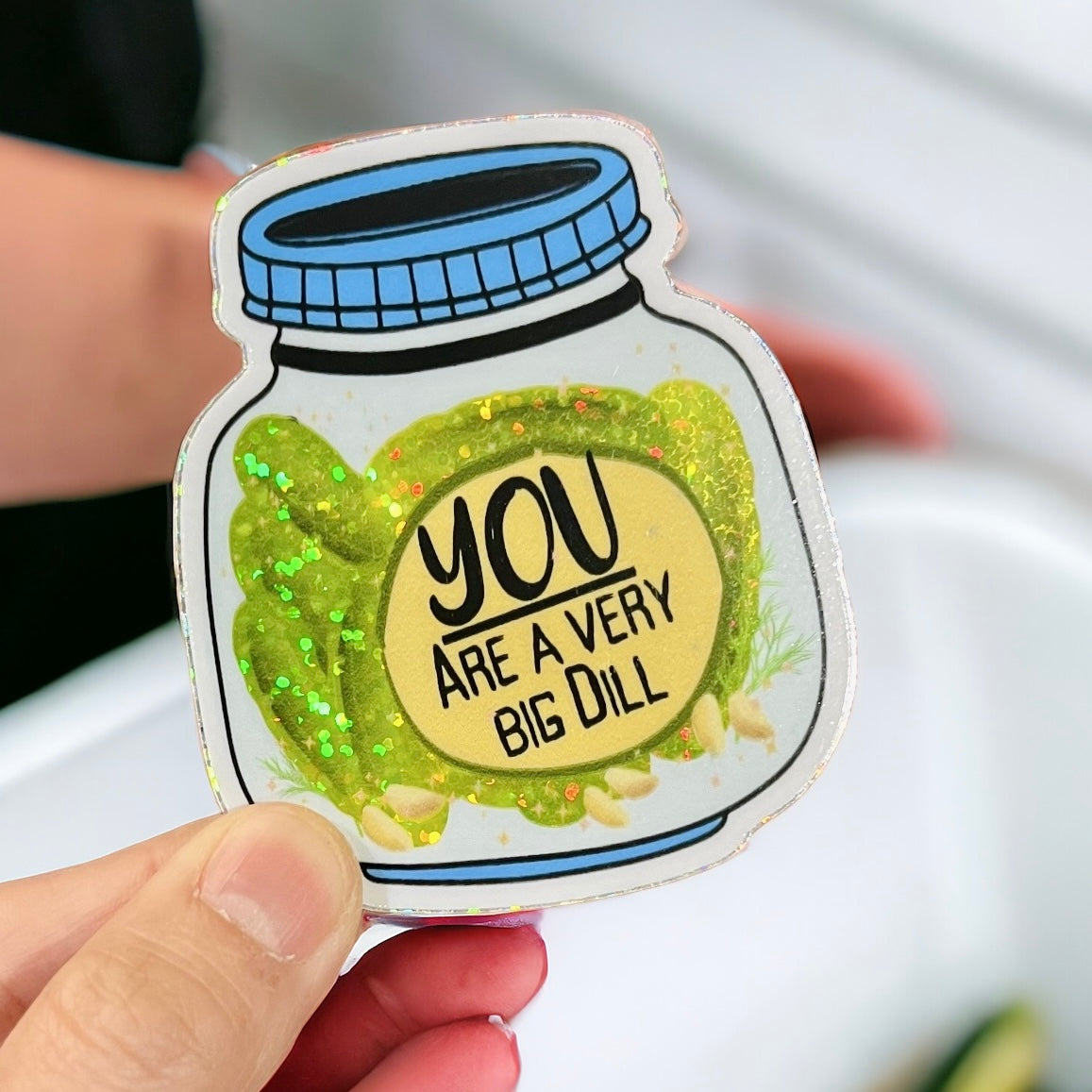 You're a Big Dill Funny Vinyl Sticker | Food Pun | Pickle Stickers