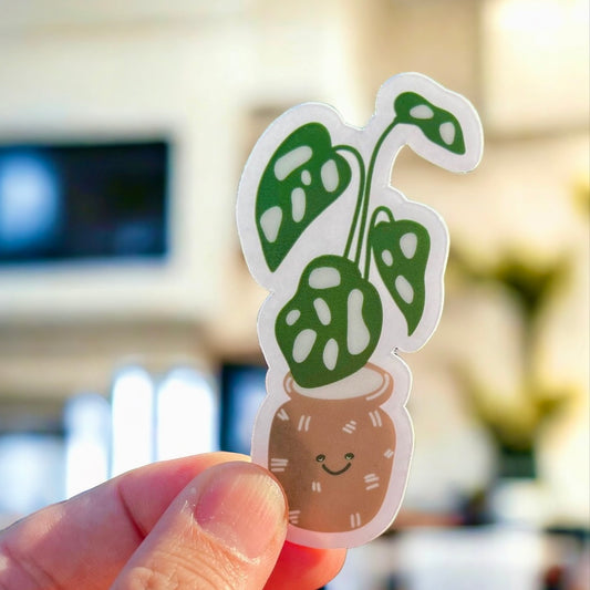 Plant Junkie Hand-Drawn Plant Sticker - Spotted Leaf Sally