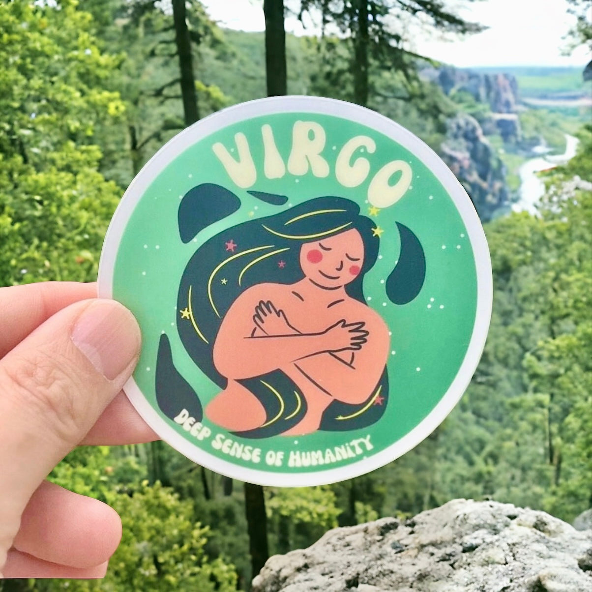 Virgo Zodiac Sign Vinyl Sticker | Astrology Sign | Zodiac Sticker | Constellations