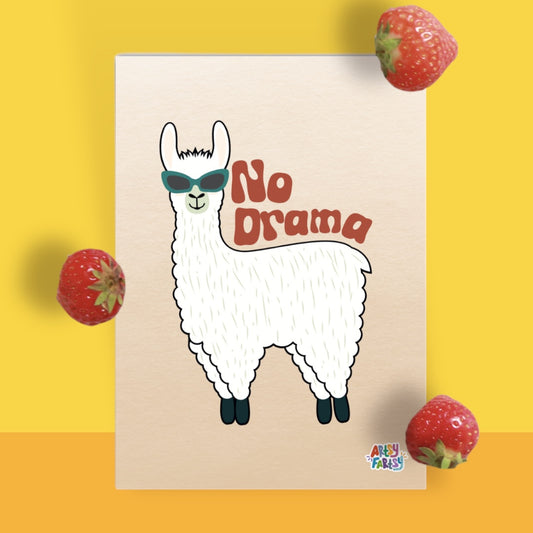 No Drama Llama Print