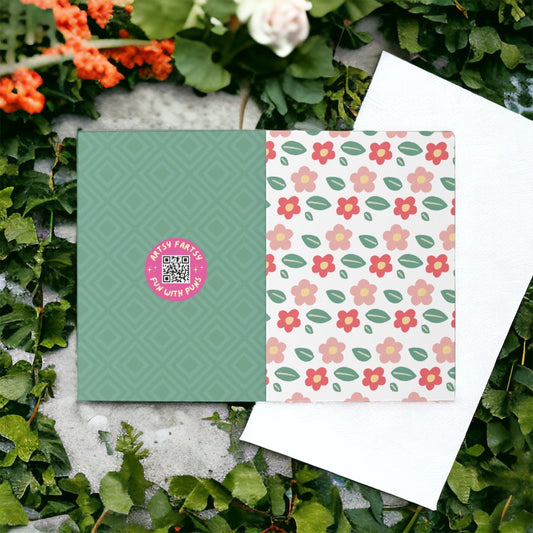 Pastel Flowers Greeting Card | Pretty Flower Gifts