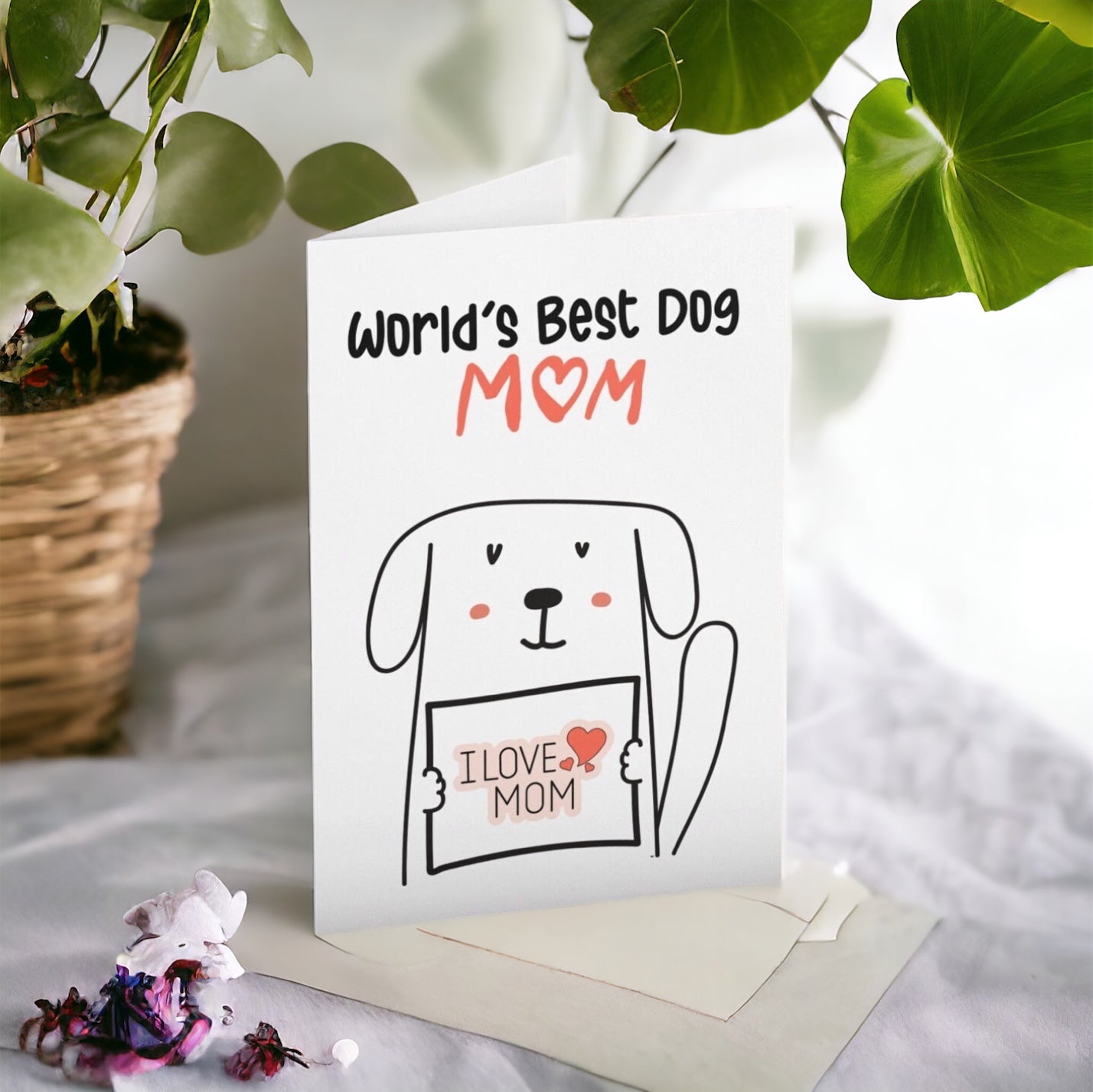 Greeting Card Best Dog Mom Lover Cute gifts perfect for animal lovers