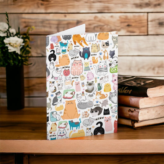 Cat Lover V3 Greeting Card | Cat Gifts | Cute Cards with Cats