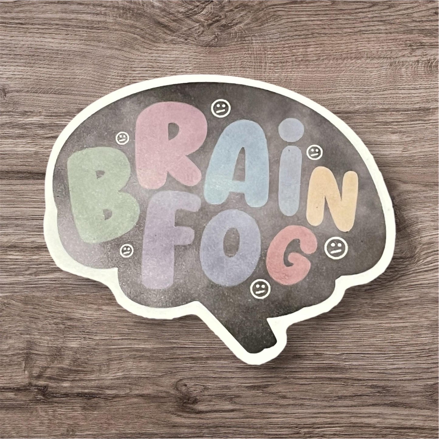 Brain Fog Sticker - Mental Health Support for Journals, Laptops, and Self-Care. Great for Mental Health Awareness and Unseen Disabilities