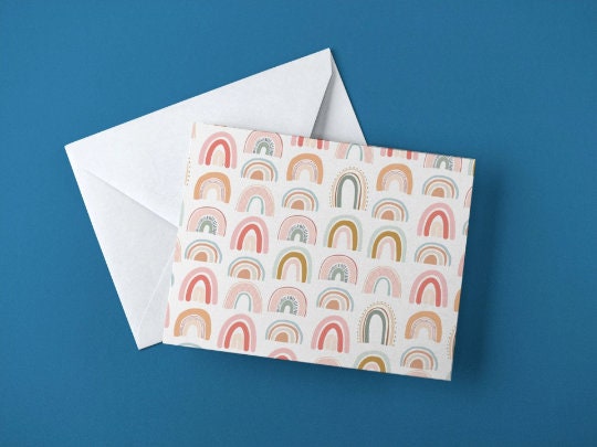 Colorful Rainbow Greeting Card | Blank Inside